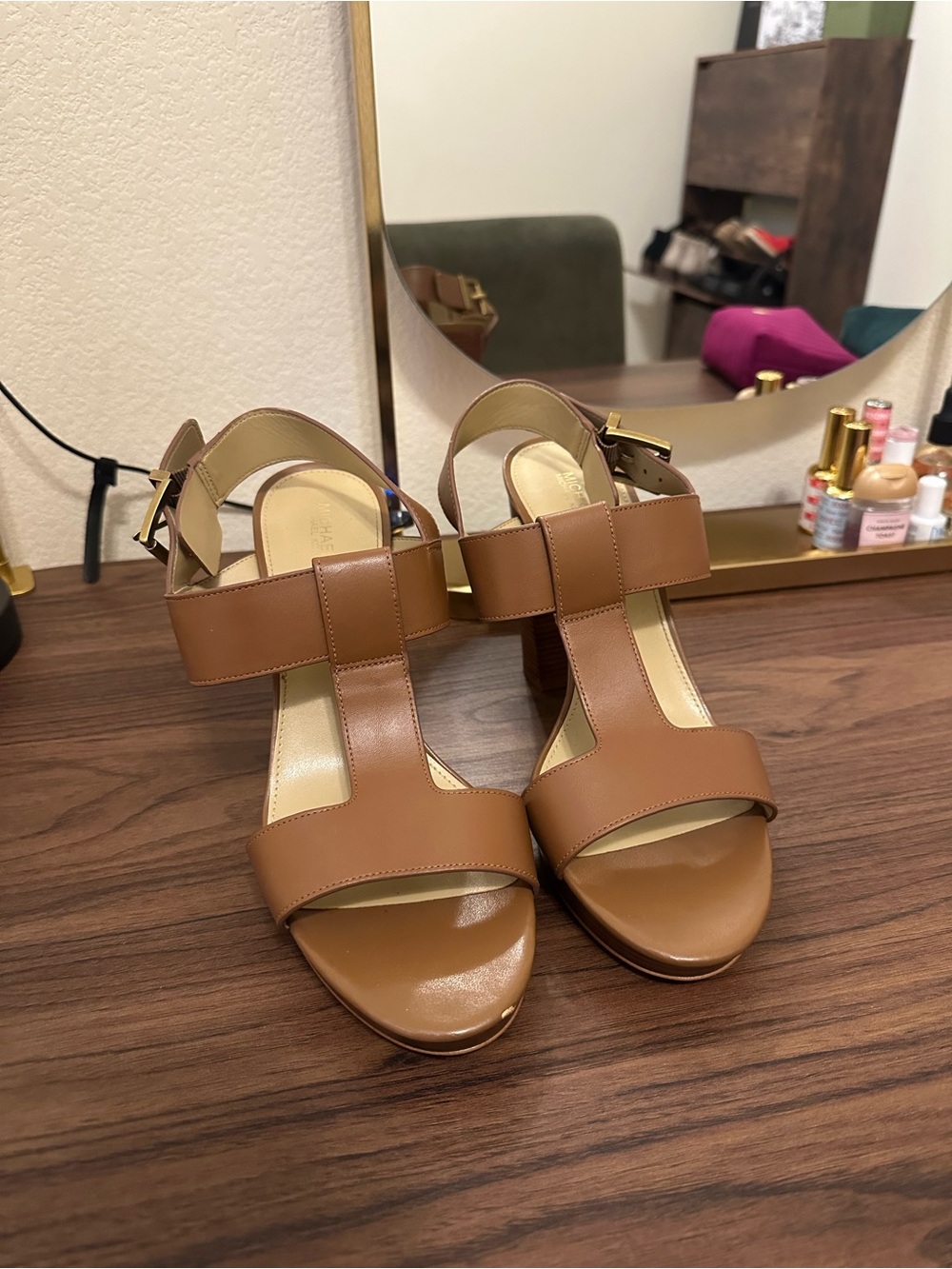 Women’s Michael Kors Tan Leather Heels